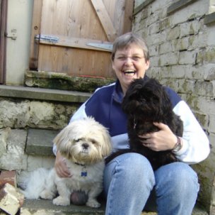 Elaine with her dogs